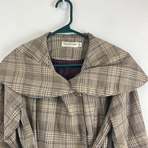 Rebecca King Plaid Belted Fall Jacket - Picture 4 of 10